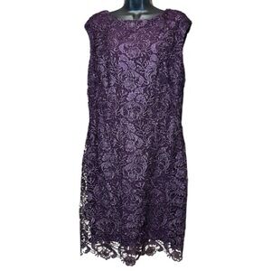 Lauren Ralph Lauren Plum Lace Dress